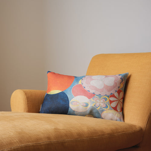 HILMA AF KLINT NO. 2 CUSHION COVER LIGHT BLUE/ORANGE
