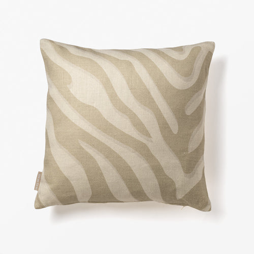 ZEBRA PRINT CUSHION COVER SAND/IVORY