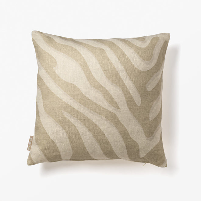 ZEBRA PRINT CUSHION COVER SAND/IVORY