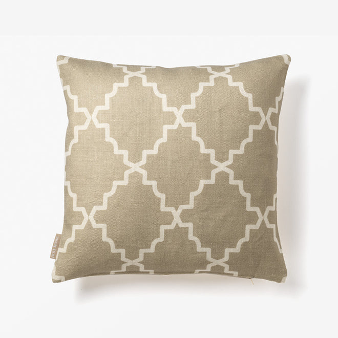 BASIC SQUARE CUSHION COVER SAND/IVORY