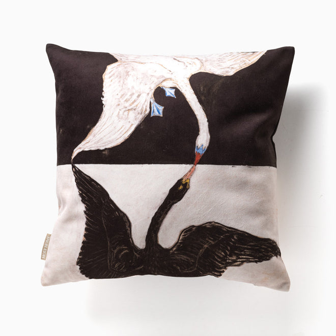 HILMA AF KLINT THE SWAN NO.1 CUSHION COVER BLACK/IVORY