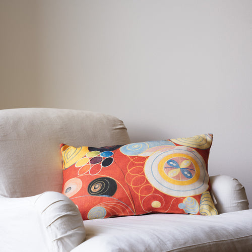 HILMA AF KLINT NO.3 CUSHION COVER ORANGE/WHITE