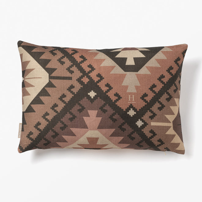 KILIM WIDE CUSHION COVER BLACK/BROWN