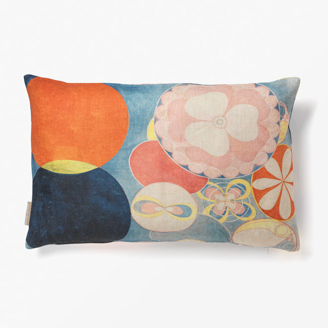 HILMA AF KLINT NO. 2 CUSHION COVER LIGHT BLUE/ORANGE