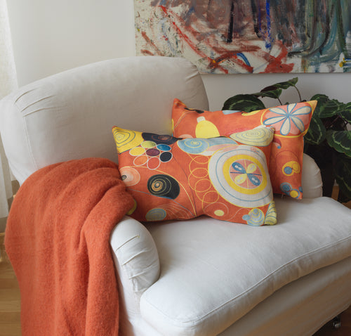 HILMA AF KLINT NO.3 CUSHION COVER ORANGE/WHITE