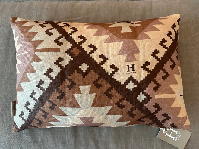 KILIM WIDE PRINT CUSHION COVER BEIGE/BROWN