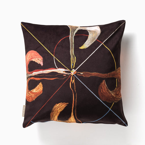 HILMA AF KLINT THE SWAN NO.7 CUSHION COVER BLACK/BROWN