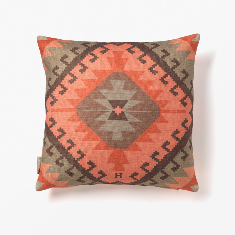 Fine handmade wool pillow cover 16”x24” kilim pillow cover orange decorative pillow cover large cushion outlet cover unique pillow 40x60 cm