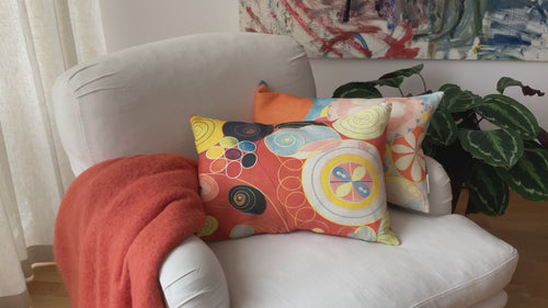 HILMA AF KLINT NO.3 CUSHION COVER ORANGE/WHITE